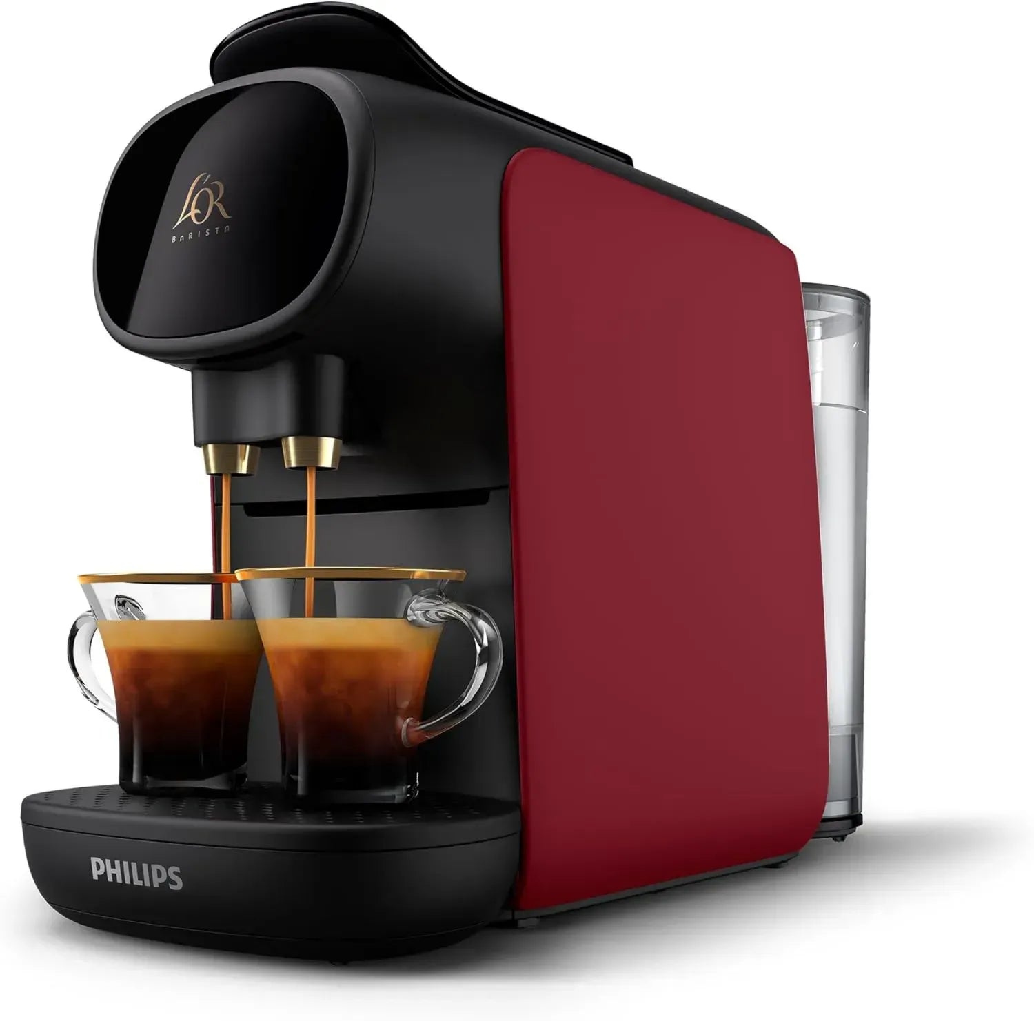 Philips L’OR BARISTA Kaffeekapselmaschine für Einzel- und Doppelkapseln, Rot, Modell LM9012/50