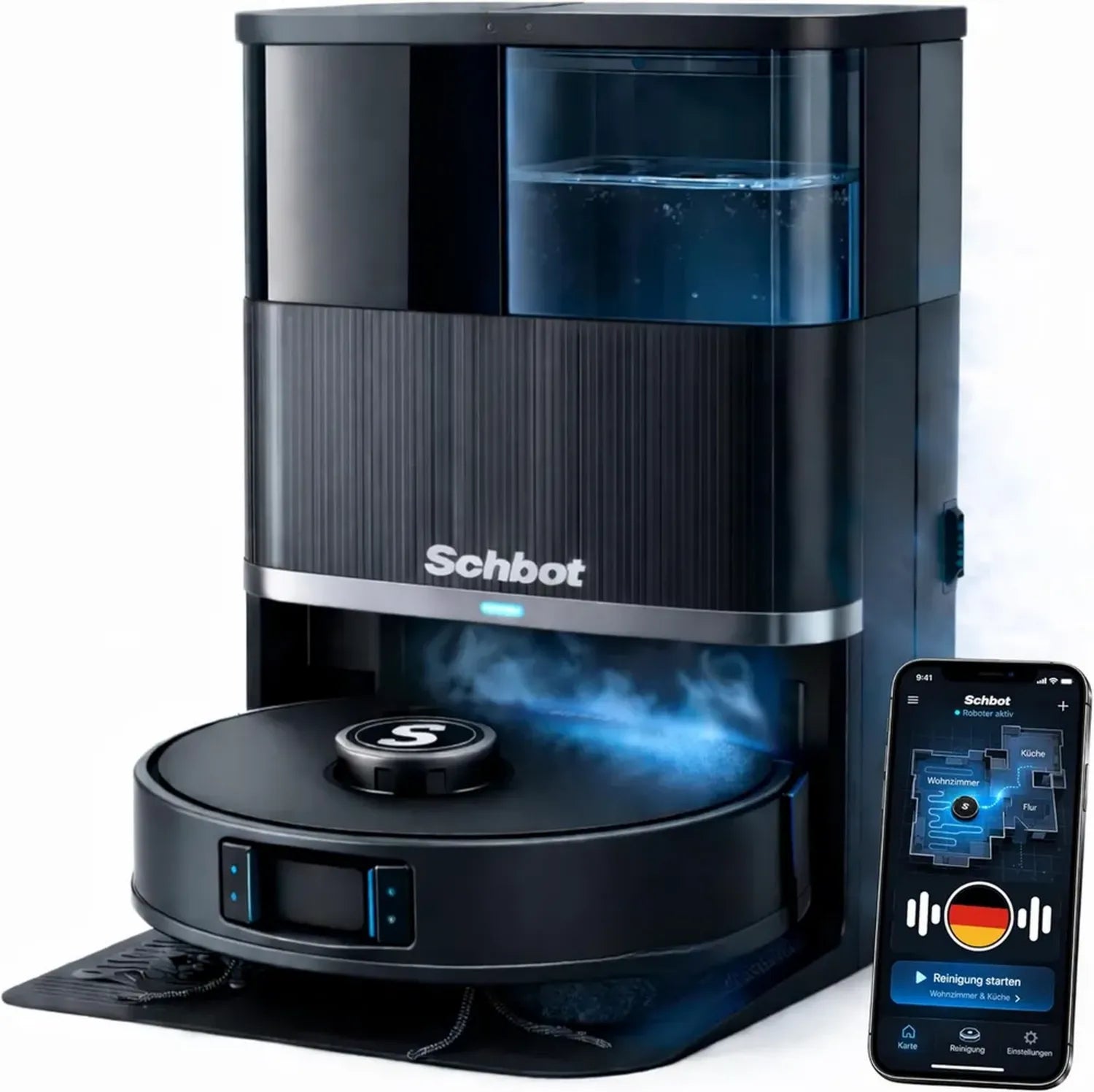 Intelligenter Saugroboter F1 Hero mit Wischfunktion und 10000Pa Saugleistung